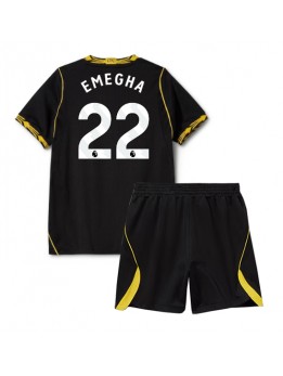 Otroški Nogometna dresi replika Chelsea Emmanuel Emegha #22 Gostujoči 2026-27 Kratek rokav (+ hlače)